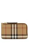 Burberry Printed Canvas Card Holder In Brown