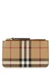 Burberry Printed Canvas Card Holder In Brown