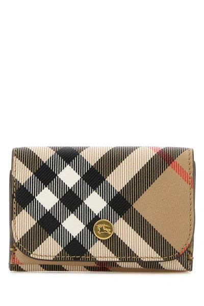 Burberry Women Printed Canvas Wallet In Multicolor