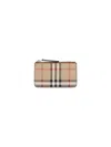 Burberry Womens Archive Beige Kelbrook Check-print Woven Card Holder