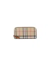 Burberry Printed Canvas Card Holder In Beige