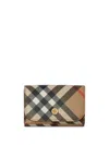 Burberry Vintage-check Wallet In Beige