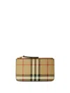 Burberry Vintage-check Print Coin Purse In Beige