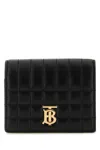 Burberry Lola Quilted Leather Wallet In Black