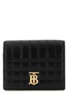 Burberry Quilted Rectangular Leather Wallet Cardholders In Black