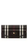 Burberry Check Pattern Fold-over Flap Wallet In Brown