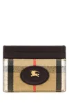 Burberry Printed Canvas Card Holder In Brown