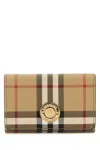 Burberry Woman Printed Canvas Wallet In Multicolor