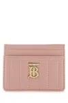 Burberry Leather Logo-plaque Card Holder In Pink