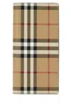 Burberry Canvas Checkered Bifold Wallet In Printed