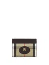 Burberry Textured Finish Cardholder Featuring Contrast Stitching In Brown