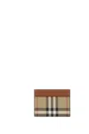Burberry Printed Canvas Card Holder In Brown