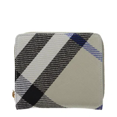 Burberry Wallets Women Fabric Beige/lichen In Multi