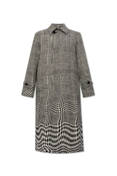 Burberry Warped Houndstooth In Grey