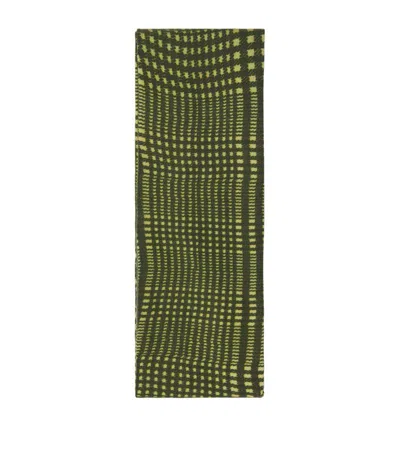Burberry Warped Houndstooth-print Tights In Green
