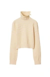 Burberry Warped Houndstooth Jacquard Jumper In Cameo