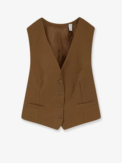 Burberry Warren Wool And Mohair Vest In Brown