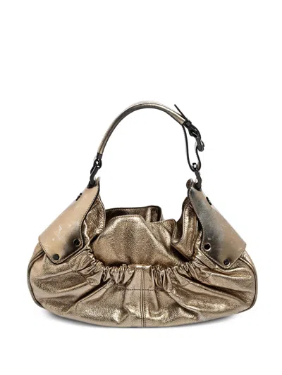 Pre-owned Burberry Warrior Metallic-effect Shoulder Bag