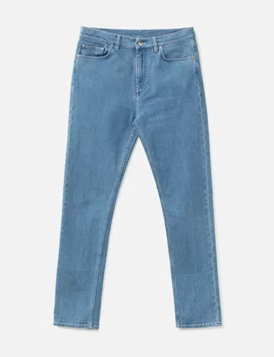 Burberry Washed Elastic Jeans In Blue