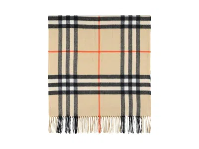 Pre-owned Burberry Washed Giant Check Scarf In Office Blue