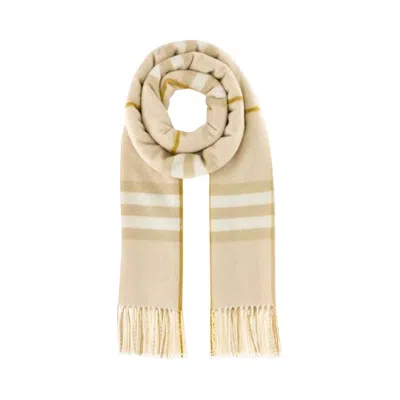 Pre-owned Burberry Washed Giant Check Scarf 'white Denim' | Men's Size Onesize