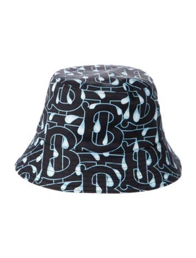 Pre-owned Burberry Water Drop Printed Bucket Hat In Blue