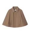 Burberry Water-repellent Cape Coat In Brown