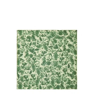 Burberry Water Rose Silk Square Scarf In Red