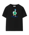 Burberry Waterbird Print Cotton T-shirt In Black