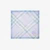 Burberry Watercolour Check Silk Scarf In Purple