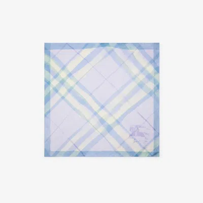 Burberry Watercolour Check Silk Scarf In Purple