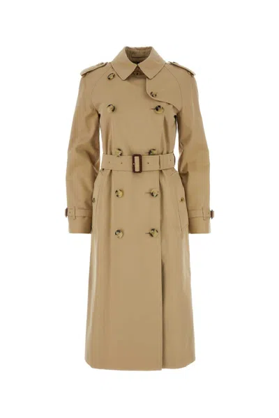 Burberry Waterloo Beige Cotton Blend Trench Coat In Neutral