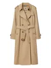 Burberry Castleford Double-breasted Cotton-gabardine Trench Coat In Neutral