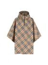 Burberry Check Cady Cape In Brown