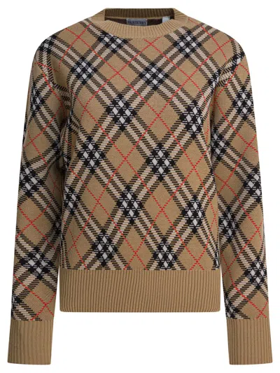 BURBERRY BURBERRY WOOL BLEND CREW NECK SWEATER