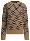 Burberry Women Wool Blend Crew Neck Sweater In Brown