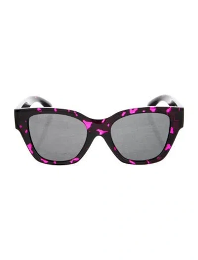 Pre-owned Burberry Wayfarer Mirrored Sunglasses In Purple