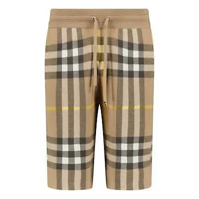 Pre-owned Burberry 'weaver' Cotton Shorts Truffle Check Brown