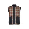 Burberry Vintage Check-print Panel Vest In Black