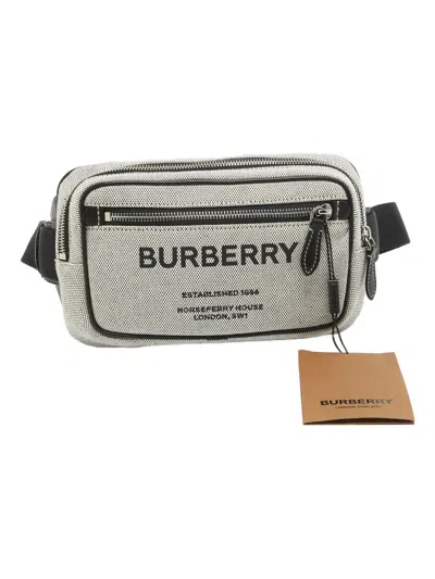 Pre-owned Burberry West Belt Bag In Gray