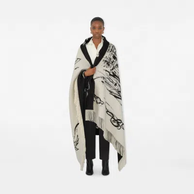 Burberry Westminster Wool Blanket In Monochrome