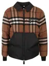 Burberry Exaggerated-check Down Puffer Jacket In Dark Birch Brown