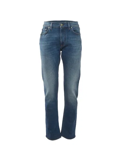 Pre-owned Burberry Whiskering-effect Jeans In Blue