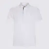 BURBERRY WHITE AND ARCHIVE BEIGE COTTON POLO SHIRT