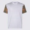 Burberry White T-shirt With Vintage Check Motif On The Sleeves In Cotton Woman In White
