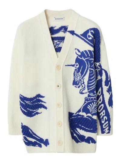 BURBERRY WHITE CARDIGAN