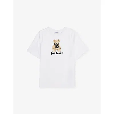 BURBERRY CEDAR TEDDY COTTON-JERSEY T-SHIRT 3-12