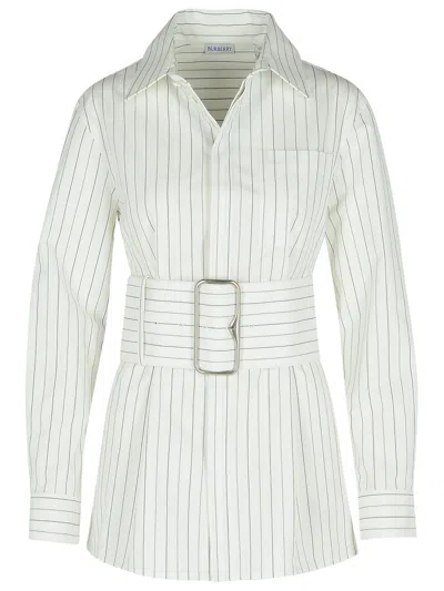 Burberry White Cotton Dress Women