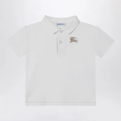 Burberry White Cotton Polo