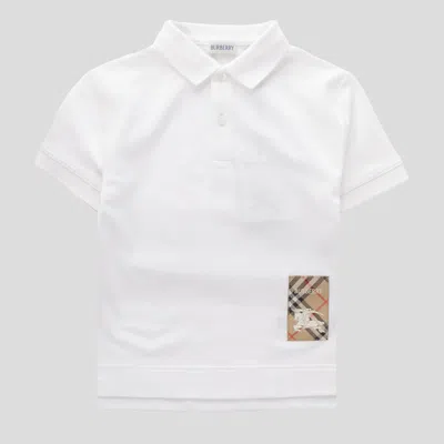 Burberry Kids' White Cotton Polo Shirt